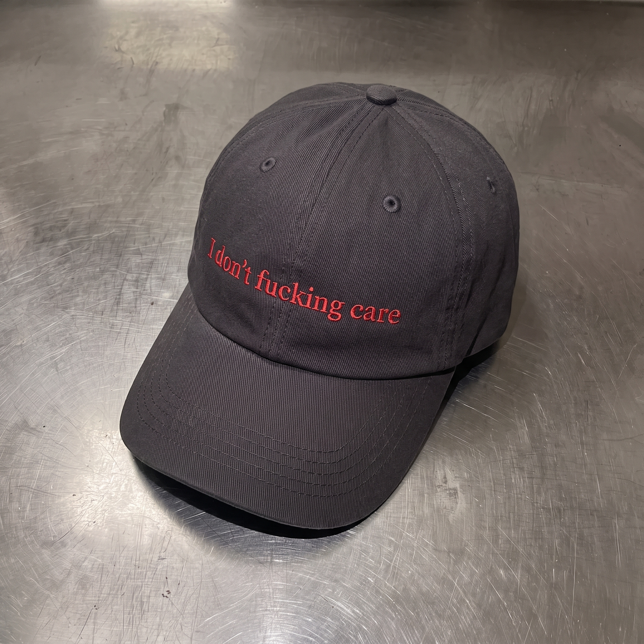 I don’t fucking care, Dark Grey / Red